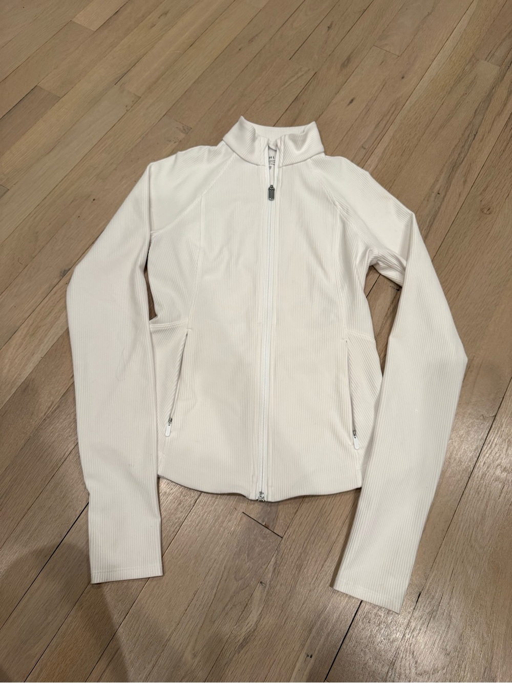 Athleta ripped White Zip-Front Women’s long sleeve